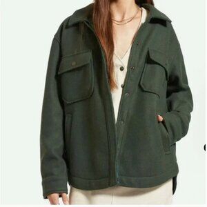 Brixton Durham Shirt Jacket Shacket Deep Forest Green Cabincore Utilitarian sz M